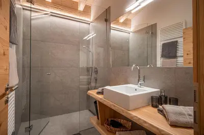 Ein Badezimmer in der Unterkunft S'Mitterer