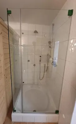 Ein Badezimmer in der Unterkunft Ferienwohnung mit Bergkulisse