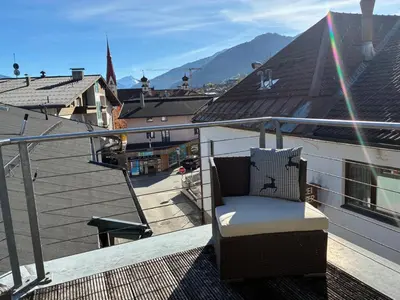 Ein allgemeiner Bergblick oder ein Berglick von der Ferienwohnung aus