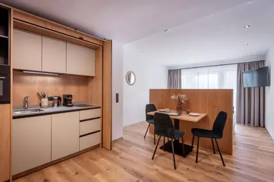 Küche/Küchenzeile in der Unterkunft Gästehaus Schneeberger