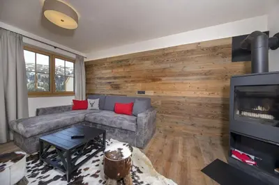 Ein Sitzbereich in der Unterkunft Trattenbach Chalet Bärenbadkogel