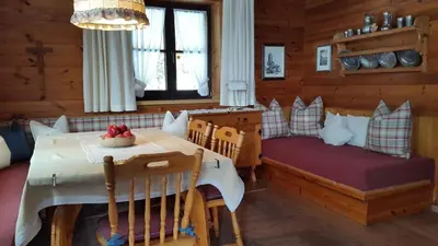 Ein Sitzbereich in der Unterkunft Steindl Häusl