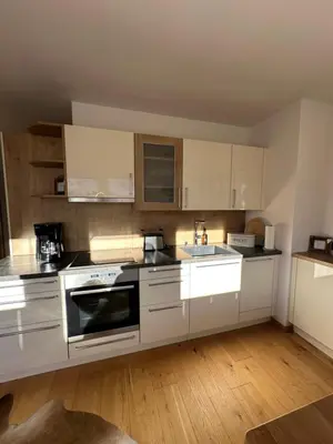 Küche/Küchenzeile in der Unterkunft Haus Steinplatte