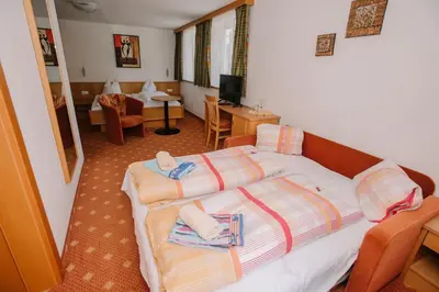 Ein Bett oder Betten in einem Zimmer der Unterkunft Gasthof Haidbach