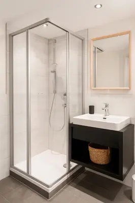 Ein Badezimmer in der Unterkunft TinyAlps
