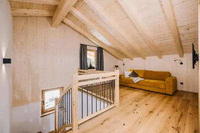 Ein Bett oder Betten in einem Zimmer der Unterkunft Moidi's Chalet Spieljoch