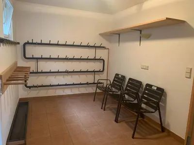 Ein Sitzbereich in der Unterkunft Leo's Appartements