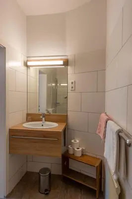 Ein Badezimmer in der Unterkunft Gasthof Stimmersee