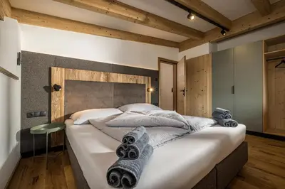 Ein Bett oder Betten in einem Zimmer der Unterkunft Ahorn Studios