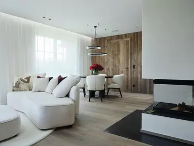 Ein Sitzbereich in der Unterkunft Kitzbühel Residences