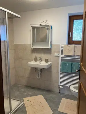 Ein Badezimmer in der Unterkunft Ferienhaus Ehstand