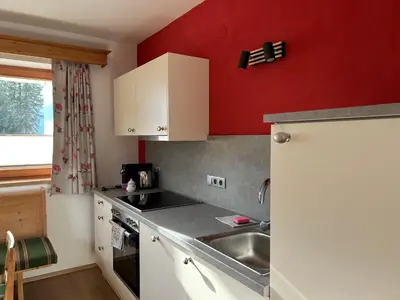 Küche/Küchenzeile in der Unterkunft Gemütliche Wohnung mit voll ausgestatteter Küche