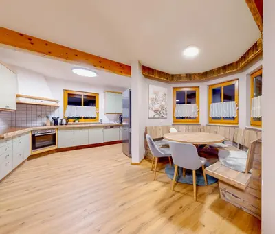 Küche/Küchenzeile in der Unterkunft Chalet Wasserfall 52 mit Sauna