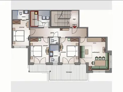 Grundriss der Unterkunft Apartment in Wald near Zillertal Ski Arena