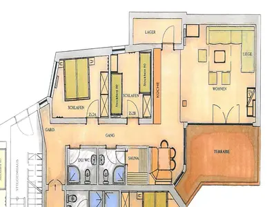 Grundriss der Unterkunft Chalet in Pinzgau near Ski Slopes