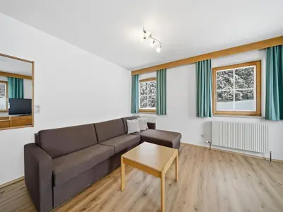 Ein Sitzbereich in der Unterkunft Apartment in a quiet location in Mittersill