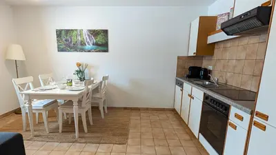 Küche/Küchenzeile in der Unterkunft Apartment Bergblick