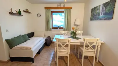 Ein Bett oder Betten in einem Zimmer der Unterkunft Apartment Bergblick