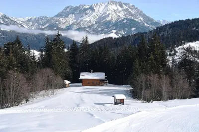 Chalet Haberlhütte im Winter