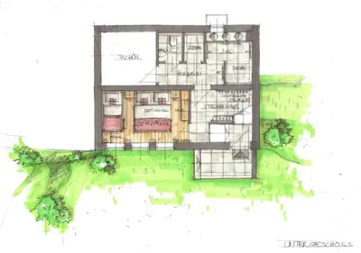 Grundriss der Unterkunft Chalet Haberlhütte