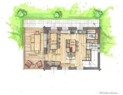 Grundriss der Unterkunft Chalet Haberlhütte