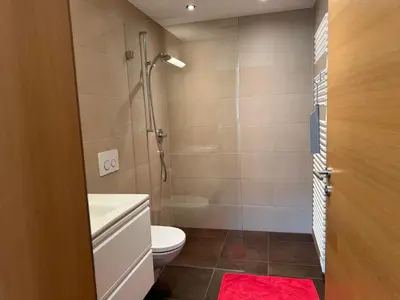 Ein Badezimmer in der Unterkunft Ferienwohnung Eichenspaziert