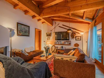 Ein Sitzbereich in der Unterkunft Haus David