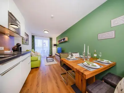 Küche/Küchenzeile in der Unterkunft Modern apartment in Neukirchen