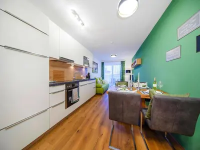 Küche/Küchenzeile in der Unterkunft Modern apartment in Neukirchen