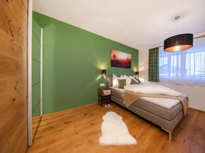 Ein Bett oder Betten in einem Zimmer der Unterkunft Modern apartment in Neukirchen