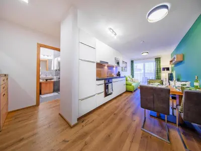 Küche/Küchenzeile in der Unterkunft Modern apartment in Neukirchen