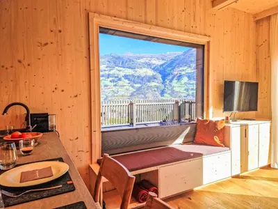 Ein allgemeiner Bergblick oder ein Berglick von der Ferienwohnung aus
