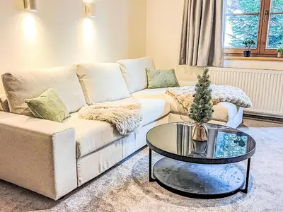 Ein Sitzbereich in der Unterkunft Apartment Hochfeld-2 by Interhome