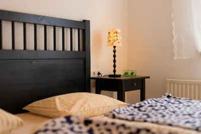 Ein Bett oder Betten in einem Zimmer der Unterkunft Haus Alpenruhe