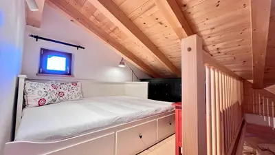 Ein Bett oder Betten in einem Zimmer der Unterkunft Haus Alpenruhe