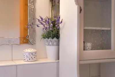 Ein Badezimmer in der Unterkunft Haus Alpenruhe