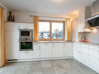 Küche/Küchenzeile in der Unterkunft Schiestl