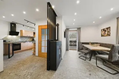 Küche/Küchenzeile in der Unterkunft Apartment Wildblick