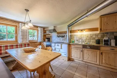 Küche/Küchenzeile in der Unterkunft Premium Chalet Zirbe