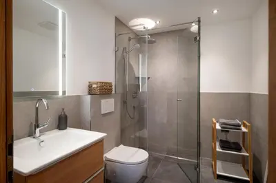 Ein Badezimmer in der Unterkunft Ferienwohnung am Penningberg