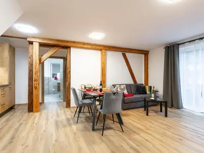 Ein Sitzbereich in der Unterkunft Tennerhof Apartments Top 1 2 3