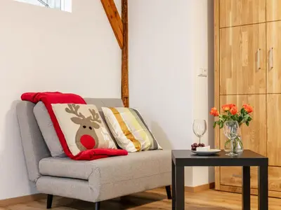 Ein Sitzbereich in der Unterkunft Tennerhof Apartments Top 1