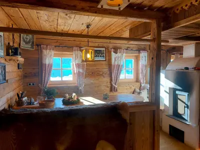 Küche/Küchenzeile in der Unterkunft Ferienhütte Alpenherz
