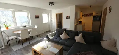 Küche/Küchenzeile in der Unterkunft Ferienwohnung zum Guffertblick