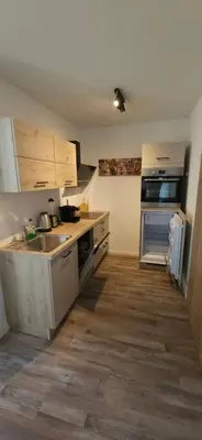 Küche/Küchenzeile in der Unterkunft Ferienwohnung zum Guffertblick