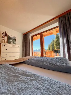 Ein Bett oder Betten in einem Zimmer der Unterkunft Wohnung Oberadelsberg