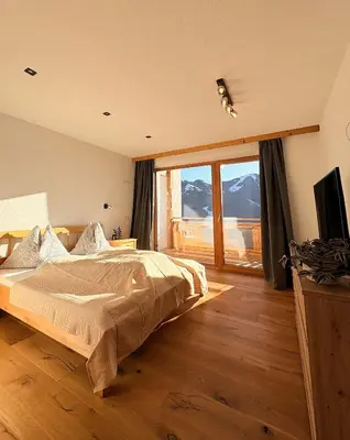Ein Bett oder Betten in einem Zimmer der Unterkunft Wohnung Oberadelsberg