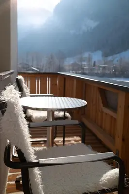 Ein allgemeiner Bergblick oder ein Berglick von der Ferienwohnung aus
