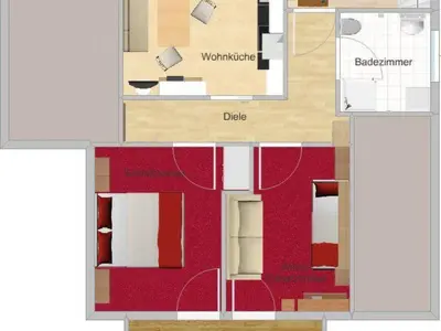 Grundriss der Unterkunft Apartment Idylle by Interhome