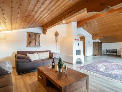 Ein Sitzbereich in der Unterkunft FamilienLodge Reith